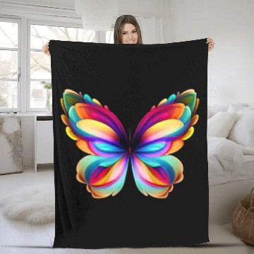 Discover Colorful Butterfly Fleece Blankets
