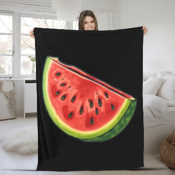 Discover Watermelon Slice - Sweet Summer Vibes Fleece Blankets