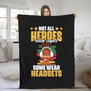 Discover Not All Heroes Wear Capes Awesome Melanated Fleece Blankets