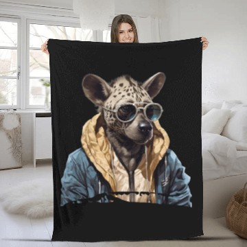 Discover Street Style Spotted Hyena | Hyena Lovers Fleece Blankets