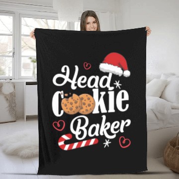 Discover Head Cookie Baker Fleece Blankets