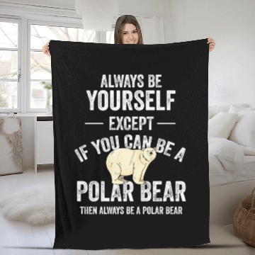 Discover Be A Polar Bear Polar Bear Zookeeper Animal Fleece Blankets
