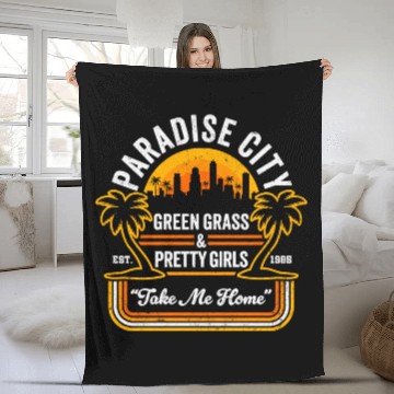 Discover Funny 80's Classic Rock Parody: Paradise City Fleece Blankets