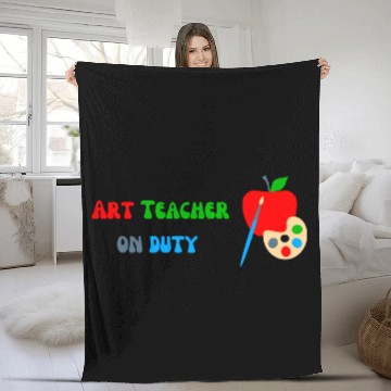 Discover Art Teacher On Duty Fleece Blankets