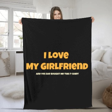 Discover I Love My Girlfriend Fleece Blankets