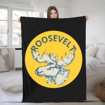 Discover Teddy Roosevelt Bull Moose Py Fleece Blankets