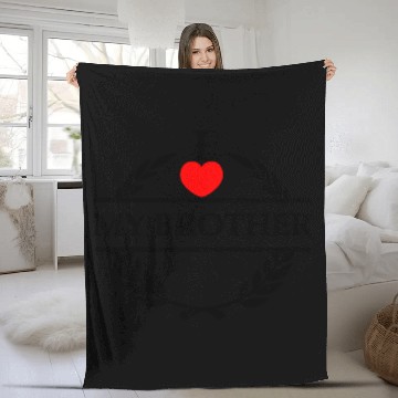 Discover I heart love my brother Fleece Blankets