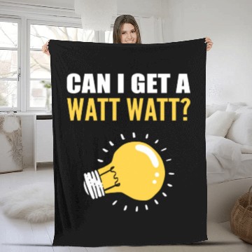 Discover Watt Watt? Professional Lineman Gift Fleece Blankets