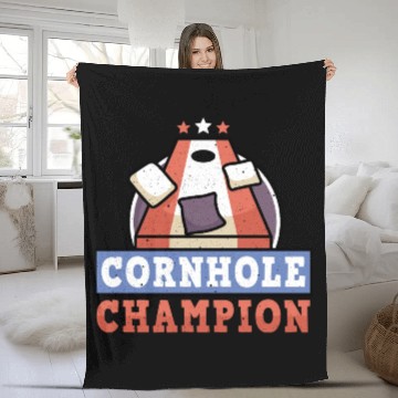 Discover Grunge Cornhole Champion Bean Bag Lover Fleece Blankets