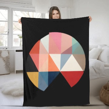 Discover Floral Modern Geometric Mid Century Fleece Blankets