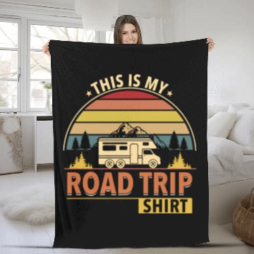 Discover This Is My Road Trip Fleece Blankets - Camper Gift Fleece Blankets
