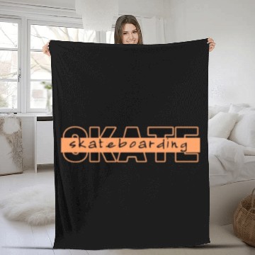 Discover Skateboard gift for skaters Fleece Blankets