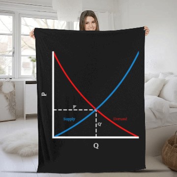 Discover It's all about supply and demand, economics Fleece Blankets
