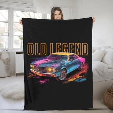 Discover Muscle Car Fleece Blankets