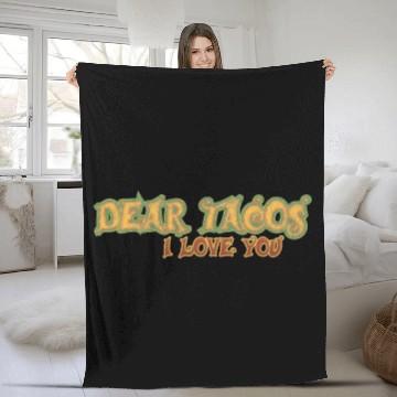 Discover Dear Tacos I Love You Fleece Blankets
