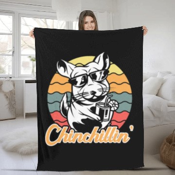 Discover Chinchilla Chinchillin Chinchilla Lover Novelty Fleece Blankets