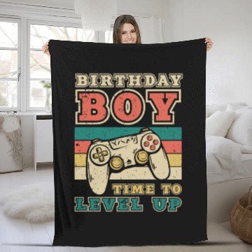 Discover Time to level up Fleece Blankets