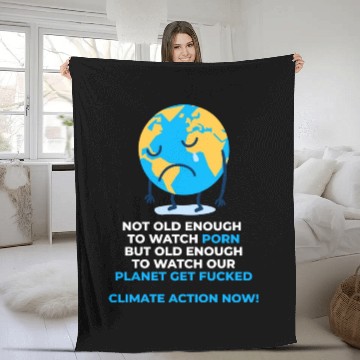 Discover Save Our Planet Climate Action Now Fleece Blankets
