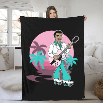 Discover Breezin' on Wheels Retro Cartoon - Malibu Style Fleece Blankets