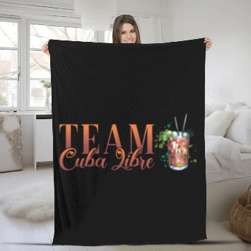 Discover Team Cuba Libre Cocktail Bartender Fleece Blankets