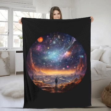 Discover Galactic Splendor: Embrace the Marvels of Cosmos Fleece Blankets