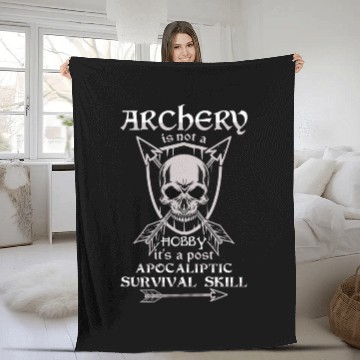 Discover Cool Archery Archer Outdoor Hunting Bow Arrow Fleece Blankets