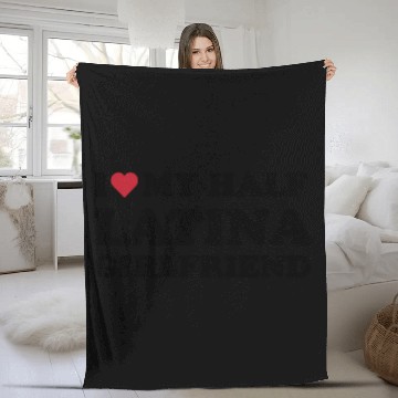Discover I Heart My Half Latina Girlfriend Gift Fleece Blankets