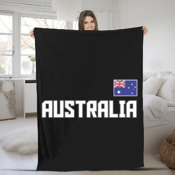 Discover Australia Flag Australian Pride Athletic Style Fleece Blankets