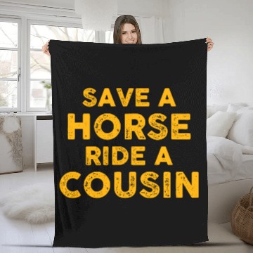 Discover Cousin Adventure Save Horse Ride A Cousin Fleece Blankets