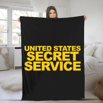Discover Us Secret Service Police Law Enforcement Fleece Blankets