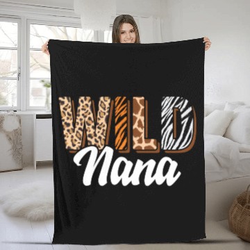 Discover Wild Nana Zoo Born Two Be Wild B-Day Safari Fleece Blankets