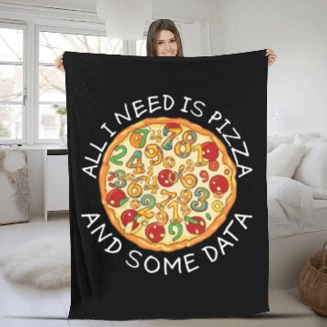 Discover Big Data Pizza Scientist Analyst Machine Learning Fleece Blankets