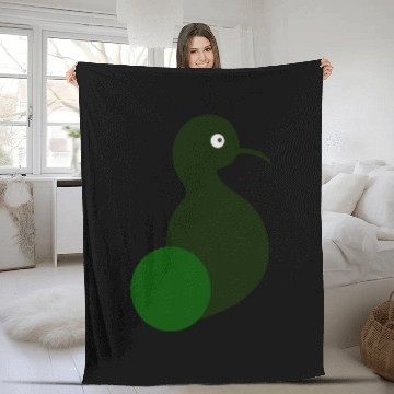 Discover Green bird Fleece Blankets