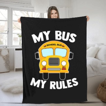 Discover School Bus Driver Quote For A Yellow Vehicle Lover Fleece Blankets