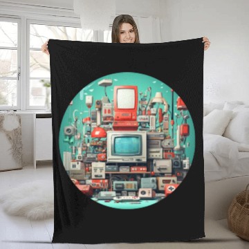 Discover Retro Gaming Magic: Unleash the 8-Bit Nostalgia! Fleece Blankets