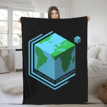 Discover Cube Earth Community Fleece Blankets
