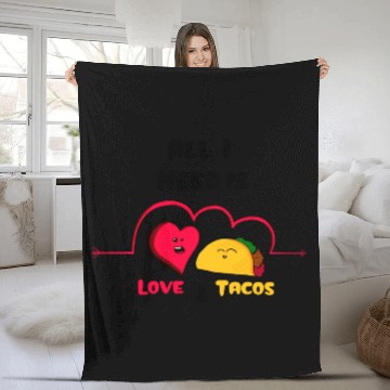 Discover Love Tacos Fleece Blankets