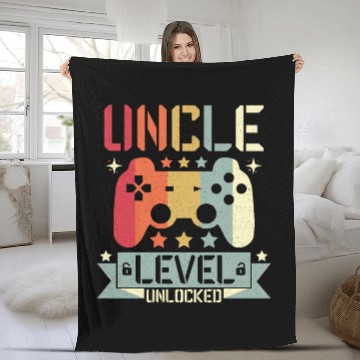 Discover UNCLE LEVEL UNLOCKED Fleece Blankets
