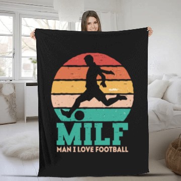 Discover MILF Man i love Football / Soccer Fleece Blankets