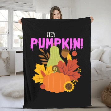 Discover Hey pumpkin halloween Fleece Blankets