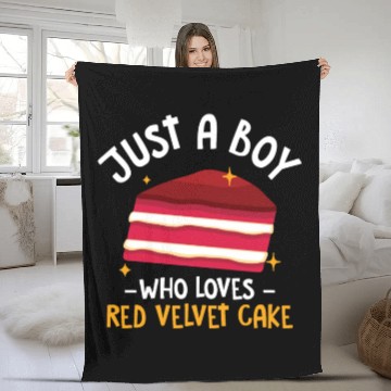 Discover Just A Boy Who Loves Red Velvet Cakes Fleece Blankets