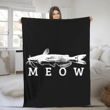 Discover Catfish Meow Catfishing Fishing Fisherman Fleece Blankets