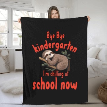 Discover School kid, first grade, chill at school Fleece Blankets