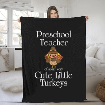 Discover Thanksgiving Preschool Teacher Turkey Teaching Fleece Blankets
