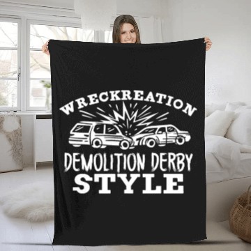 Discover Demo Derby Demolition Derby Demolition Derby Lover Fleece Blankets