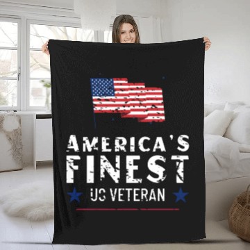 Discover American Veteran | US Veteran | Military Veteran Fleece Blankets