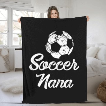 Discover Soccer Nana Player Fan Fleece Blankets