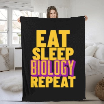 Discover Eat sleep biology repeat-Unique biology designs Fleece Blankets