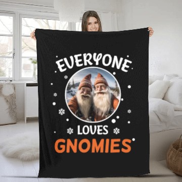 Discover Everyone Loves Gnomes Gnome Santa Claus Fleece Blankets