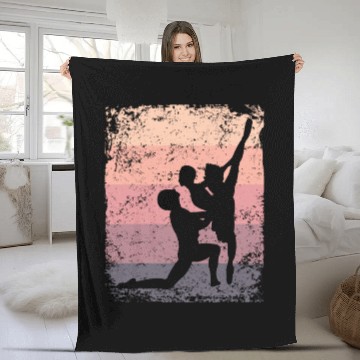 Discover Ballet Dance Couple Vintage Ballerina Fleece Blankets